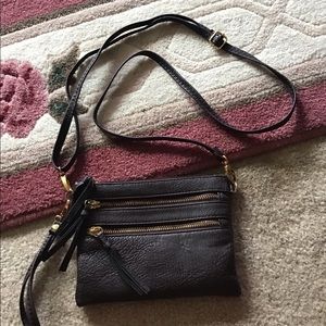 Crossbody bag faux leather 4 zipper compartments Outdoor event room for …